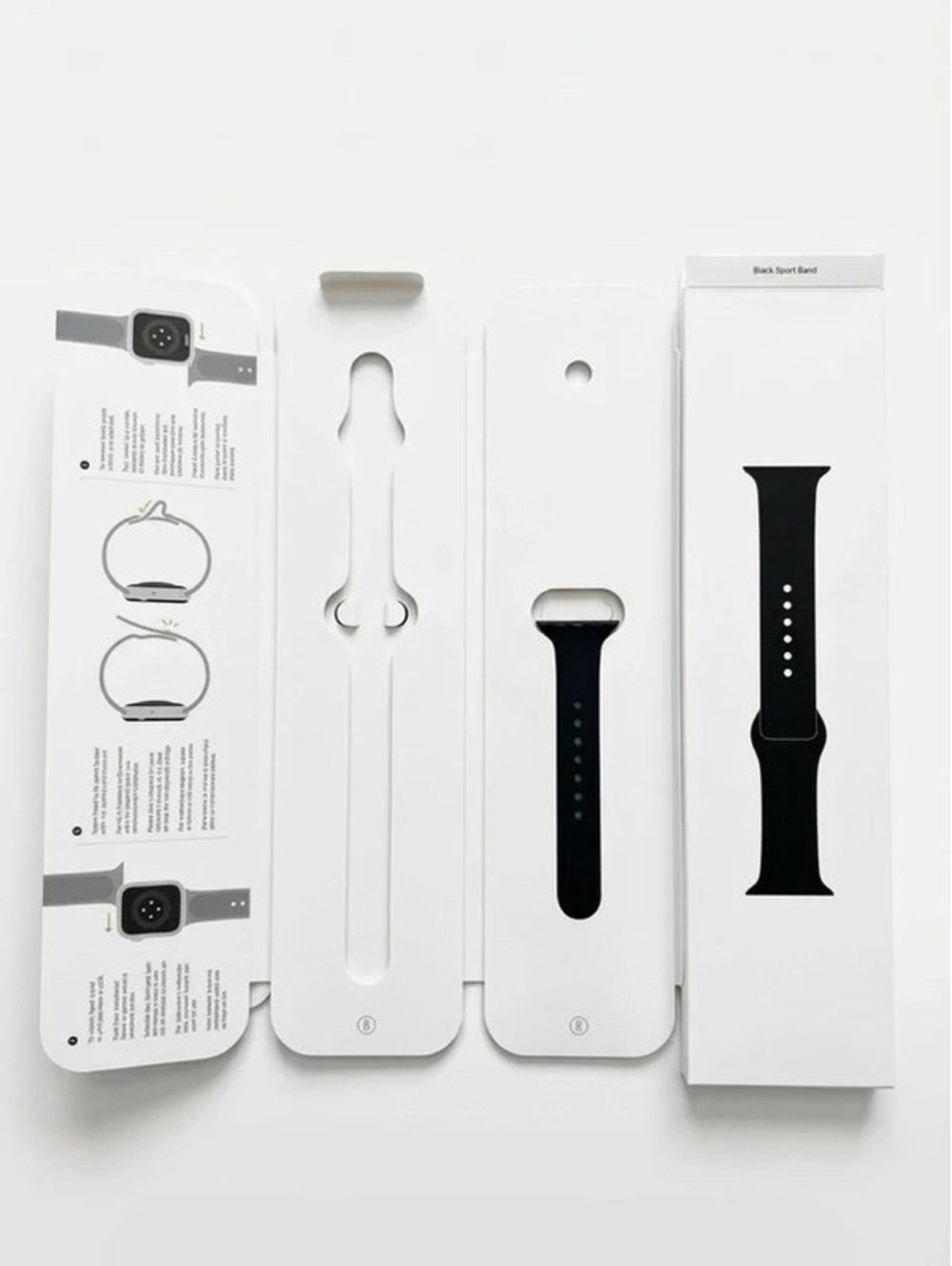 Apple Watch Sport Band Black Small/Medium Size ONE PIECE ONLY